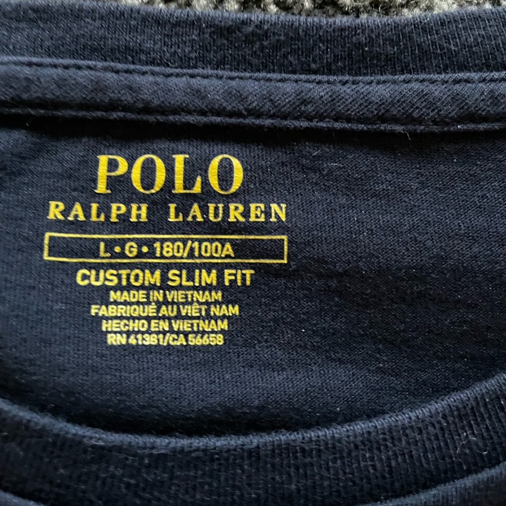 Ralph Lauren long sleeve Navy blue top. Size Largr - Picture 2 of 3